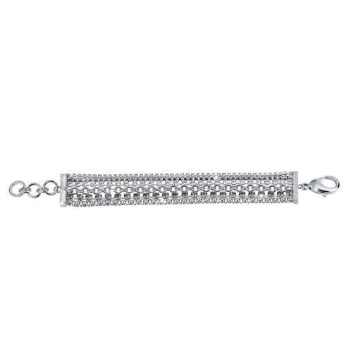 [TE.FASH.0052817] Tokyo 5 Row Bracelet With Chains & Crystals
