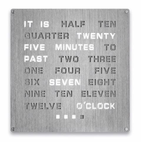 [QU.PROD.0052992] Aluminum Led Word Clock