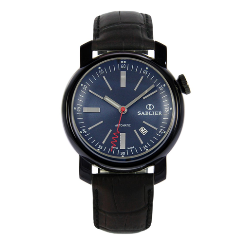 [SA.WATC.0053004] Sablier Grand Cru 44mm Dlc Wristwatch With Corkscrew Seconds Hand