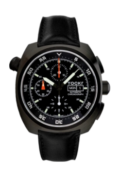[TO.WATC.0053064] Tockr Air Defender PVD On Black Strap