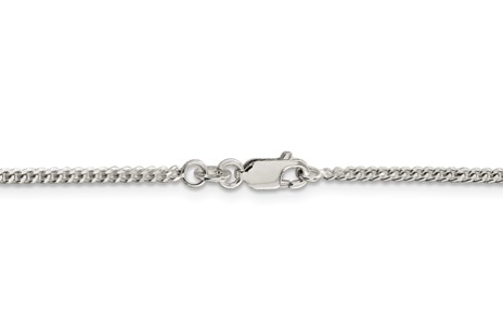 [QU.FASH.0053103] Sterling Silver 2.25mm Figaro Chain