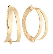 Iconic Split Earrings With 1 Section Etched