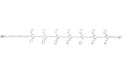 [TE.FASH.0053425] Lumiere Leaf Style Bracelet With Stones