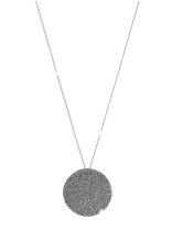 [TE.FASH.0053447] Jolie Silver Circle Pendant On Chain