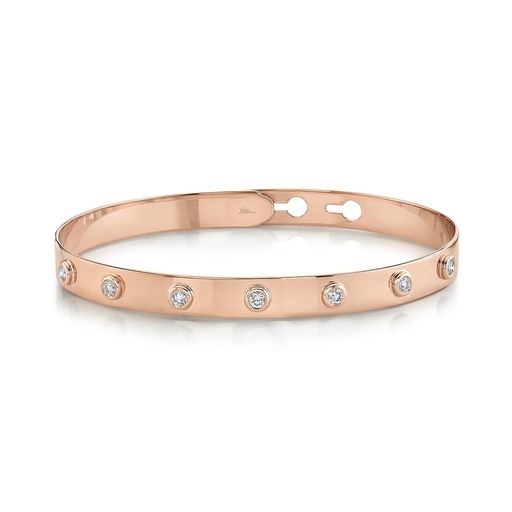 Diamond Bezel Latch Lock Bracelet