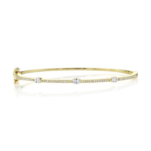 Diamond Marquise Bangle Bracelet