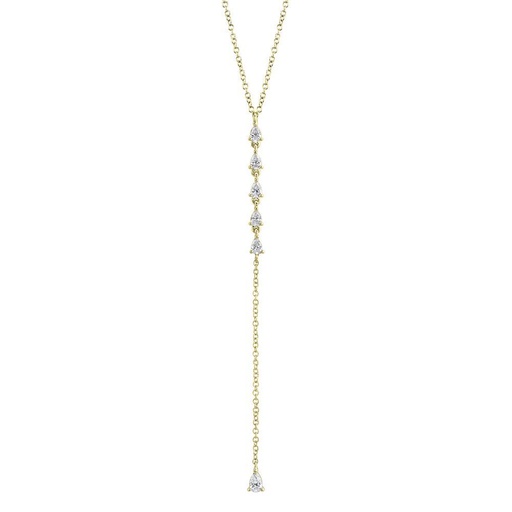 Diamond Pear Lariat Necklace