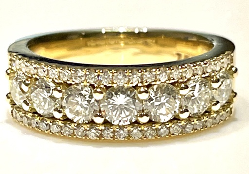 [GE.WEDD.0054035] 18k Yellow Wedding Band Mounting For Clients Diamonds