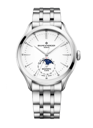[BA.WATC.0054056] Clifton Baumatic Moonphase On Bracelet