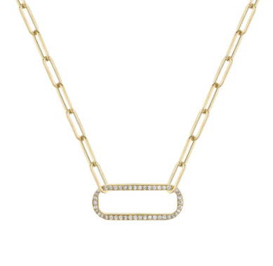 [MI.DIAM.0054192] Pave Singleton Necklace