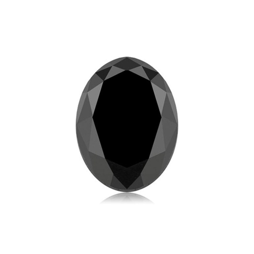 [LN.OVAL.0054228] 3.48ct Oval Black Diamond