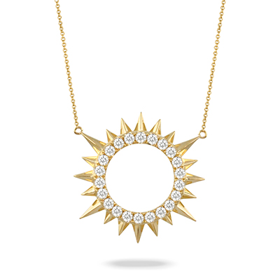[DO.DIAM.0054328] 18k Yellow Gold Open Starburst Necklace