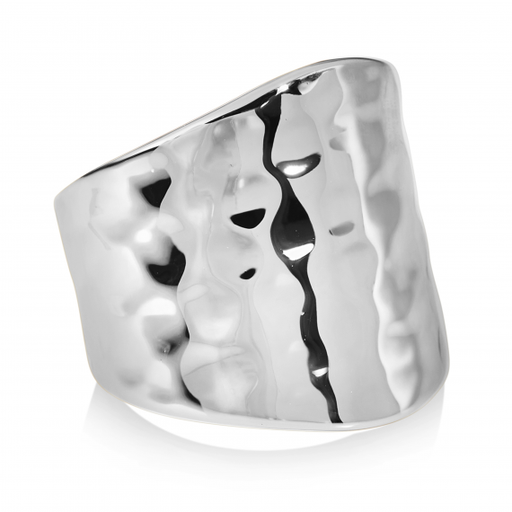 [NE.FASH.0054380] Silver Hammered Adj Ring