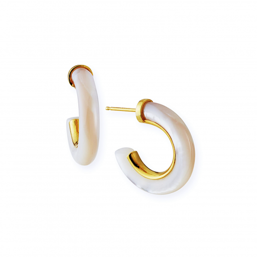 [NE.FEAR.0071740] Stone Hoop Earrings