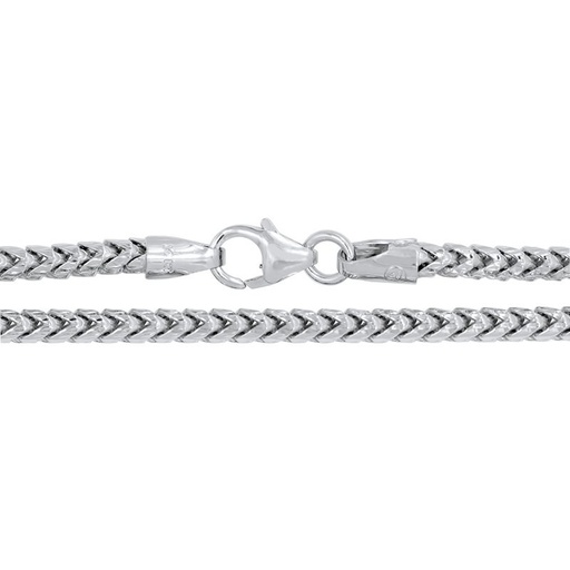 14k White Gold 3.3mm Franco Chain