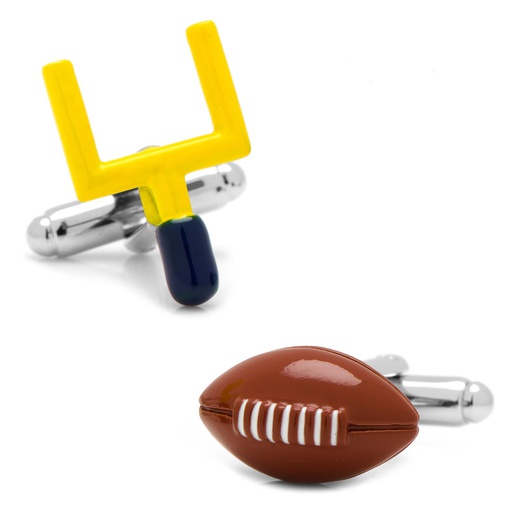 [CU.CUFF.0027699] Football & Goal Post Cufflinks