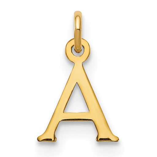 [QU.GOLD.0054625] 14ky Cutout Letter A Initial Pendant