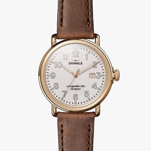 Runwell 41mm PVD Yellow Watch On Strap