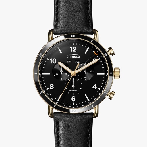 Canfield Sport 45mm Chronograph Gold PVD On Strap