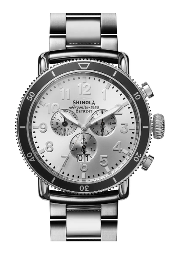 [SH.WTCH.0071876] Runwell Sport 3 Eye Chronograph Steel Watch On Bracelet