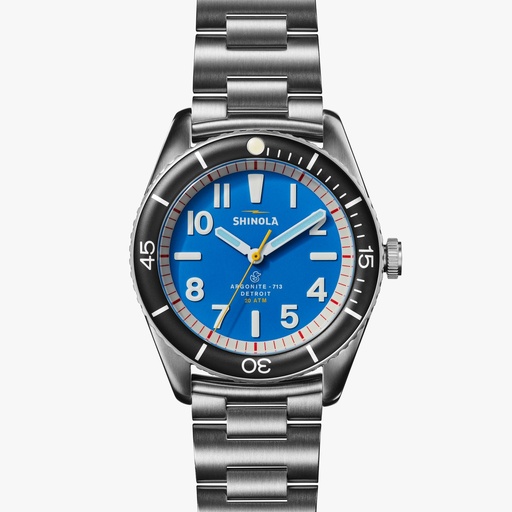 [SH.WATC.0054807] Duck 3 Hand 42mm Steel Watch On Bracelet