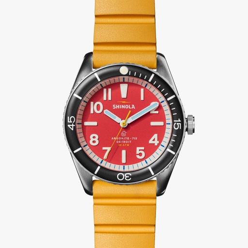 [SH.WATC.0054870] Duck 42mm Steel Watch On Rubber Strap