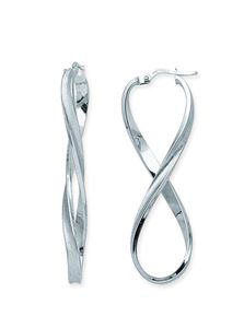 [MI.GOLD.0055044] 14k High Polish Concave Satin Infinity Hoops