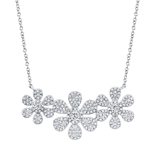 14k Triple Flower Necklace