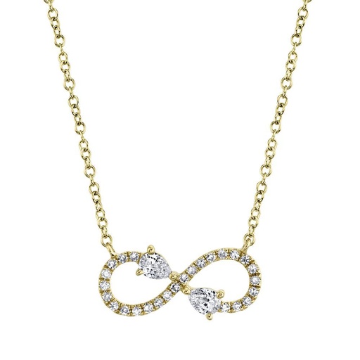 14k Diamond Infinity Necklace