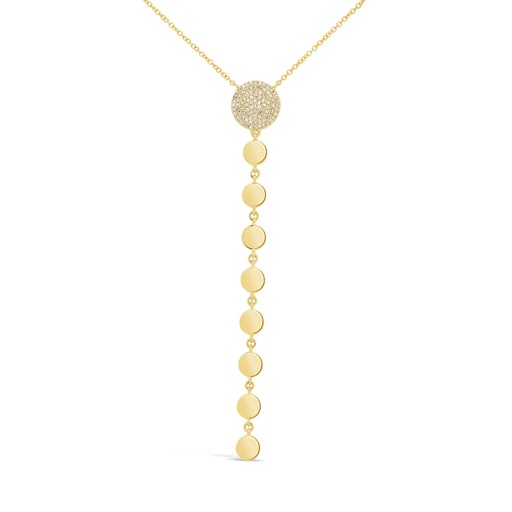 [SH.DIAM.0055097] 14k Diamond Circle Lariat Necklace