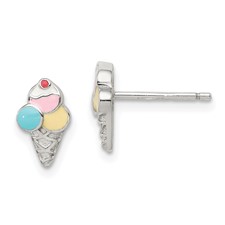 [QU.KEAR.0055329] Kids Enameled Ice Cream Earrings
