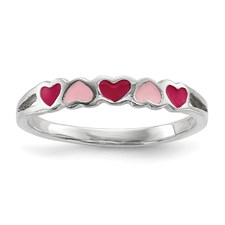 [QU.KRNG.0055348] Kids Enamel Hearts Ring