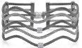[AL.FBRA.0055373] Yellow & Grey Cable Wave Bracelet with Diamonds