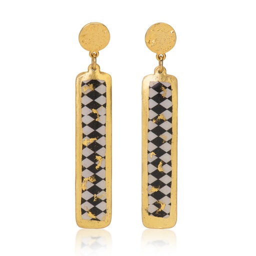 [EV.FEAR.0055428] Harlequin Column Earrings