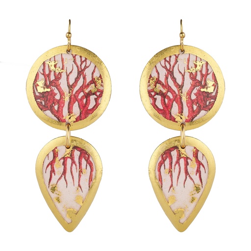 [EV.FEAR.0055466] Coral Gala Earrings
