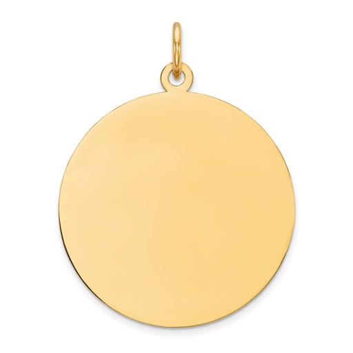 [QU.GPND.0055944] Plain .035 Gauge Circular Engravable Disc Charm