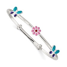 [QU.KBRA.0055968] Flower and Butterfly Kids Bracelet