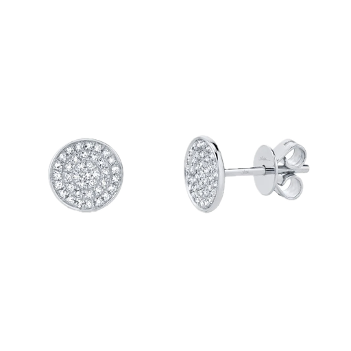 Pave Diamond Stud Earrings