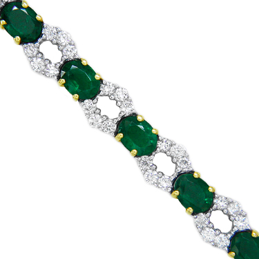 [SA.GJBR.0072025] Emerald & Diamond Bracelet