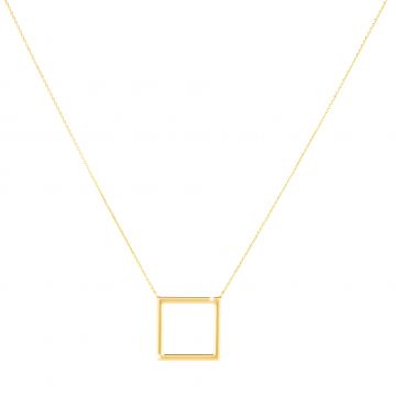 [TE.FNEC.0072113] Ludi Single Square Necklace