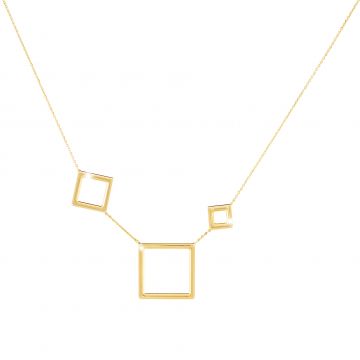 [TE.FNEC.0072114] Ludi Triple Square Necklace