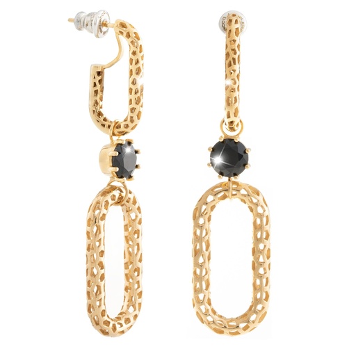 Jolie Dangle Earrings with black Stone