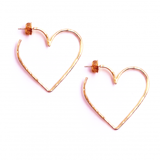 [FEAR.00072508] Heart Skinny Hoops