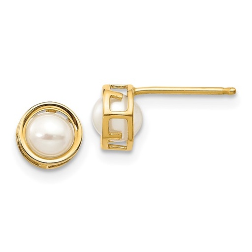 Bezel Set Stud Earrings
