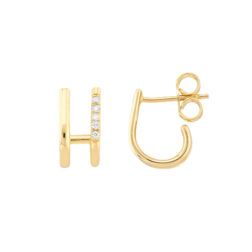 [GERR.00073667] 1/15tcw Double J Earrings