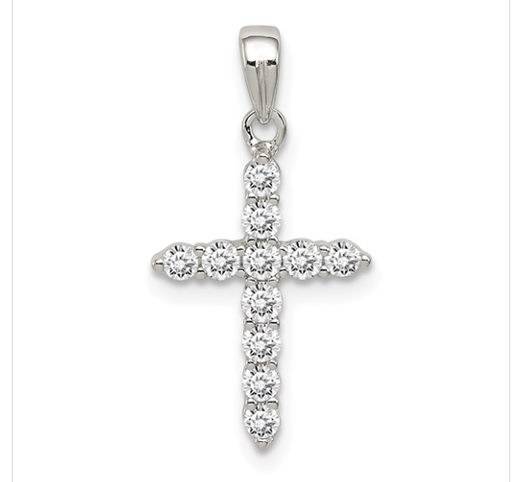 [FPEN.00073902] CZ Cross Pendant