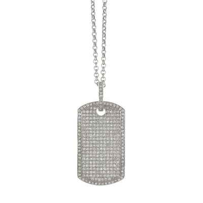 [DPND.00073911] White Gold Dog Tag