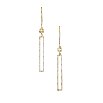 [DERR.00073925] Yellow Gold Diamond Earrings