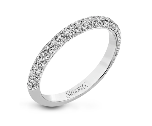 Pave Set Wedding Band