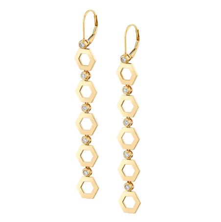 Bezel Set Tennis Earrings
